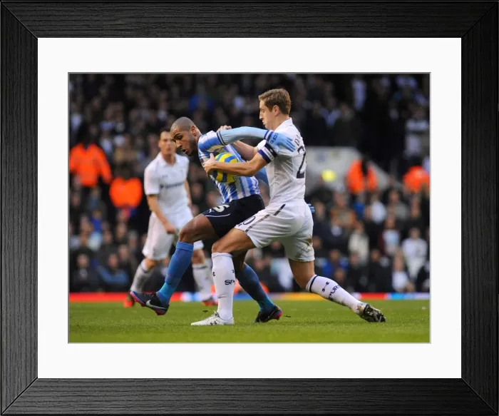 Framed Print : Intense Rivalry: Leon Clarke vs Michael Dawson in FA Cup Third Round Clash between Coventry City and Tottenham Hotspur Framed Print : Intense Rivalry: Leon Clarke vs Michael Dawson in FA Cup Third Round Clash between Coventry City and Tottenham Hotspur
