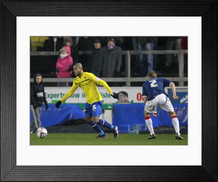 Framed Print : Clash of the Titans: Leon Clarke vs. Frank Simek - Coventry City vs. Carlisle United, Football League One