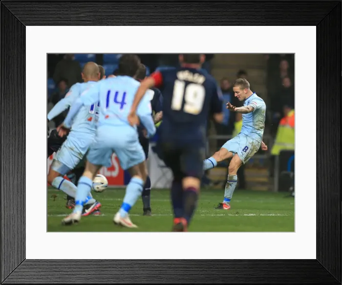 Framed Print : Coventry City FC Reaches Johnstone's Paint Trophy Final: Carl Baker's Double Strikes in Semi-Final Win vs Preston North End (10-11-2013) Framed Print : Coventry City FC Reaches Johnstone's Paint Trophy Final: Carl Baker's Double Strikes in Semi-Final Win vs Preston North End (10-11-2013)