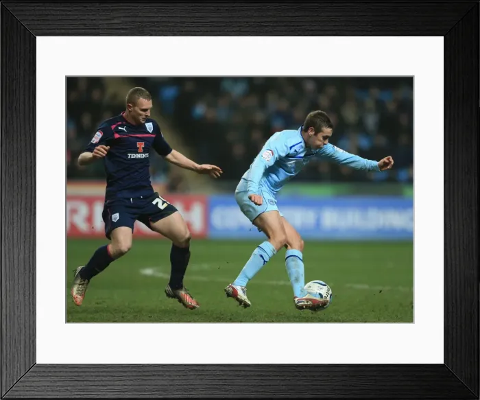 Framed Print : Blair Adams vs Stuart Beavon: A Battle in the Johnstones Paint Trophy Semi-Final at Ricoh Arena (Coventry City vs Preston North End, 2013) Framed Print : Blair Adams vs Stuart Beavon: A Battle in the Johnstones Paint Trophy Semi-Final at Ricoh Arena (Coventry City vs Preston North End, 2013)
