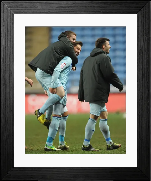 Framed Print : James Bailey's Match-Winning Goal: Coventry City Celebrates Victory Over Oldham (npower League One) Framed Print : James Bailey's Match-Winning Goal: Coventry City Celebrates Victory Over Oldham (npower League One)