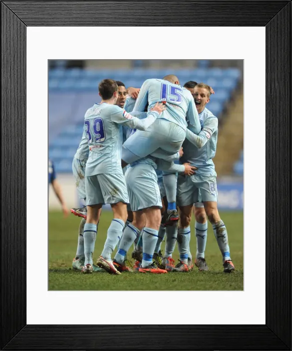 Framed Print : James Bailey Scores the Thrilling Winning Goal for Coventry City Against Oldham in Npower League One at Ricoh Arena Framed Print : James Bailey Scores the Thrilling Winning Goal for Coventry City Against Oldham in Npower League One at Ricoh Arena