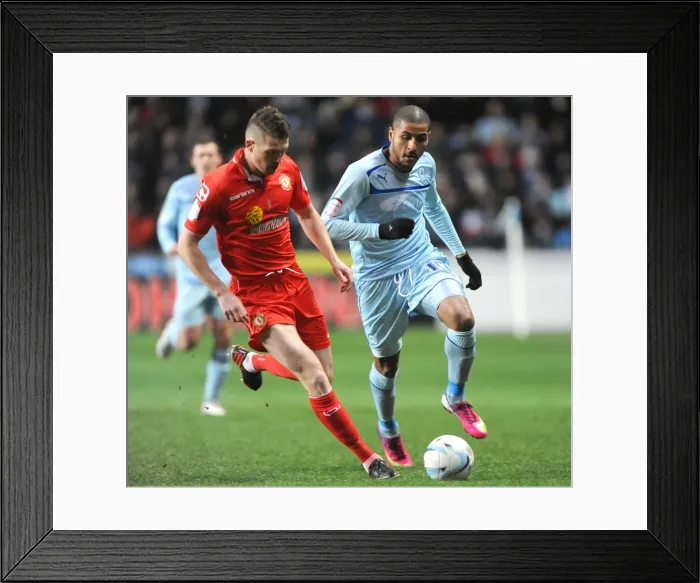 Framed Print : Intense Rivalry: Coventry City vs Crewe Alexandra in the Johnstones Paint Trophy Northern Final at Ricoh Arena Framed Print : Intense Rivalry: Coventry City vs Crewe Alexandra in the Johnstones Paint Trophy Northern Final at Ricoh Arena