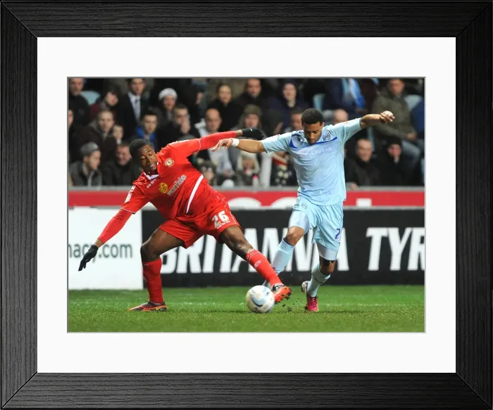 Framed Print : Johnstones Paint Trophy Northern Final Showdown: A Battle Between Cyrus Christie and Chuks Aneke Framed Print : Johnstones Paint Trophy Northern Final Showdown: A Battle Between Cyrus Christie and Chuks Aneke