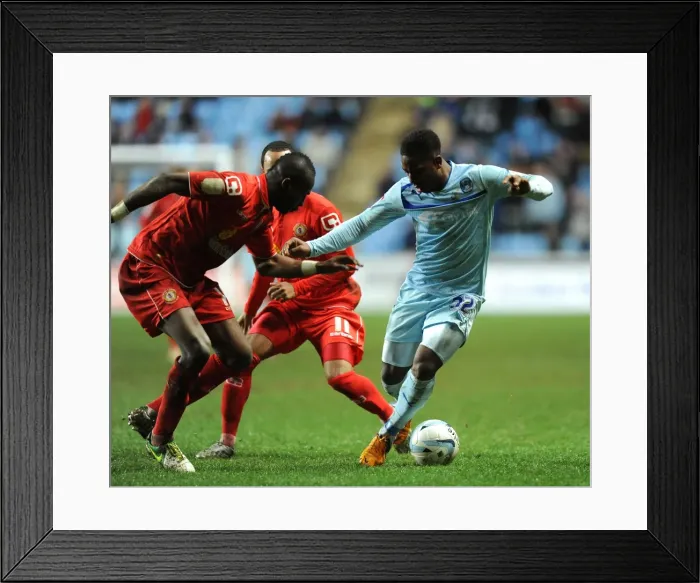Framed Print : Showdown at Alexandra Stadium: Franck Moussa vs Abdul Osman - Coventry City vs Crewe Alexandra, Johnstones Paint Trophy Final, 2013 Framed Print : Showdown at Alexandra Stadium: Franck Moussa vs Abdul Osman - Coventry City vs Crewe Alexandra, Johnstones Paint Trophy Final, 2013