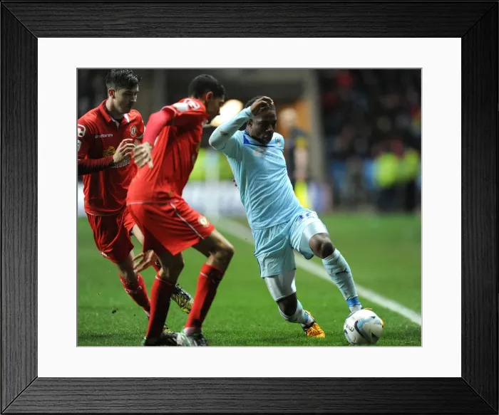 Framed Print : Johnstones Paint Trophy Final Showdown: Coventry City vs Crewe Alexandra at Ricoh Arena - Franck Moussa's Thrilling Performance Framed Print : Johnstones Paint Trophy Final Showdown: Coventry City vs Crewe Alexandra at Ricoh Arena - Franck Moussa's Thrilling Performance