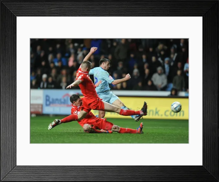 Framed Print : Steven Jennings Goal Attempt vs Adam Dugdale: Coventry City's Dramatic Moment in the Johnstones Paint Trophy Final against Crewe Alexandra (2013) Framed Print : Steven Jennings Goal Attempt vs Adam Dugdale: Coventry City's Dramatic Moment in the Johnstones Paint Trophy Final against Crewe Alexandra (2013)