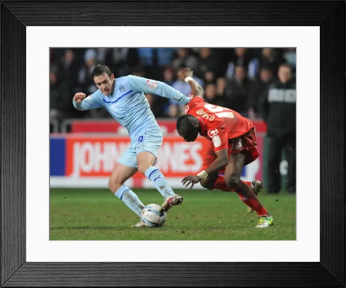 Framed Print : Intense Rivalry: Blair Adams vs Abdul Osman - Coventry City vs Crewe Alexandra (Johnstones Paint Trophy Northern Final) Framed Print : Intense Rivalry: Blair Adams vs Abdul Osman - Coventry City vs Crewe Alexandra (Johnstones Paint Trophy Northern Final)