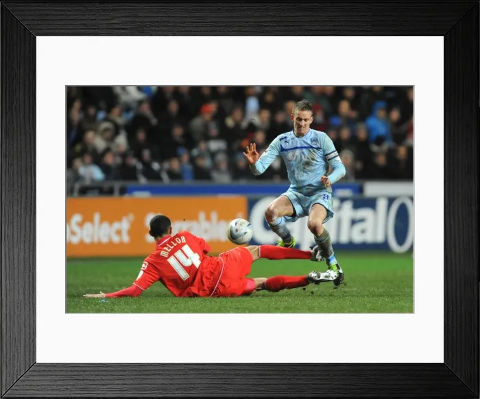 Framed Print : Showdown at Alexandra Stadium: Carl Baker vs Kelvin Mellor in the Johnstones Paint Trophy Northern Final Framed Print : Showdown at Alexandra Stadium: Carl Baker vs Kelvin Mellor in the Johnstones Paint Trophy Northern Final