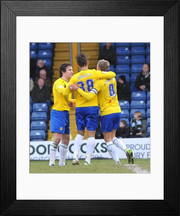 Framed Print : Coventry City: Carl Baker Scores and Celebrates His Second Goal Against Bury (February 16, 2013, Gigg Lane) Framed Print : Coventry City: Carl Baker Scores and Celebrates His Second Goal Against Bury (February 16, 2013, Gigg Lane)