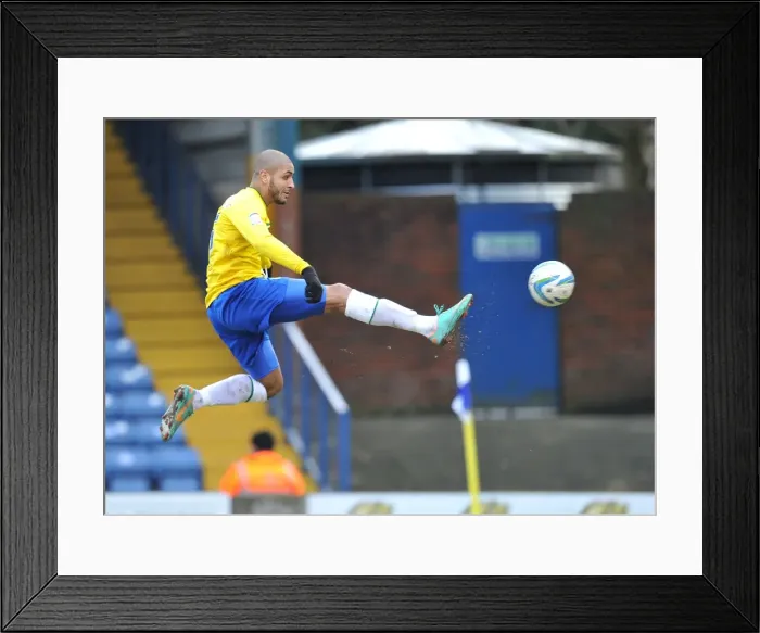 Framed Print : Leon Clarke's Thunderbolt: Coventry City's Victory Strike Against Bury (February 16, 2013, Gigg Lane) Framed Print : Leon Clarke's Thunderbolt: Coventry City's Victory Strike Against Bury (February 16, 2013, Gigg Lane)