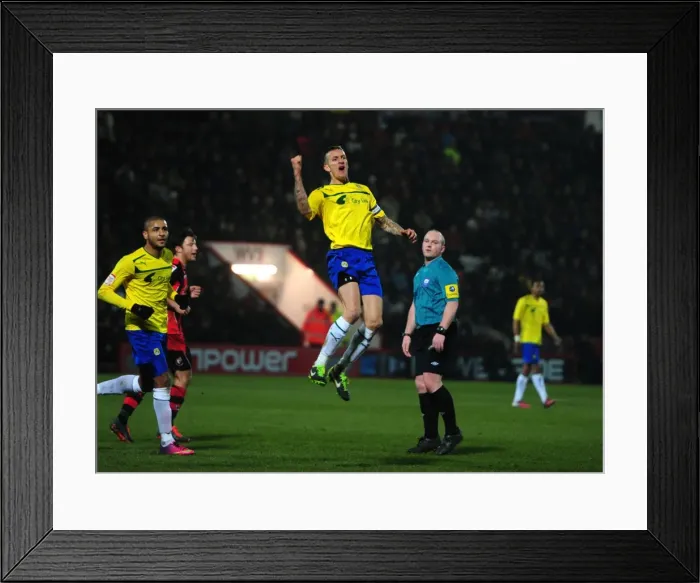 Framed Print : Coventry City's Double Delight: Carl Baker Scores Brace in Victory over AFC Bournemouth (26-02-2013) Framed Print : Coventry City's Double Delight: Carl Baker Scores Brace in Victory over AFC Bournemouth (26-02-2013)