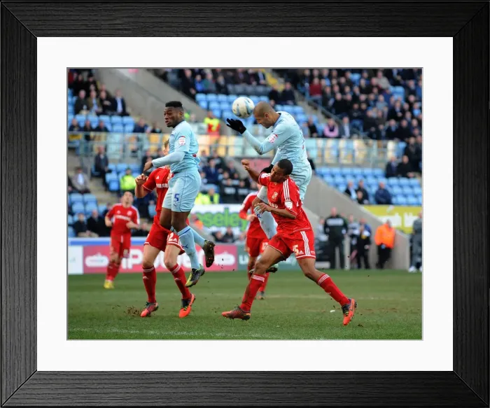 Framed Print : Leon Clarke Wins the Ball: Coventry City vs Swindon Town, Npower League One, Ricoh Arena Framed Print : Leon Clarke Wins the Ball: Coventry City vs Swindon Town, Npower League One, Ricoh Arena