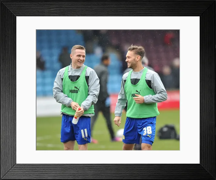 Framed Print : Coventry City FC: Gary McSheffrey and James Bailey Warming Up Ahead of Scunthorpe United Clash (Npower League One) Framed Print : Coventry City FC: Gary McSheffrey and James Bailey Warming Up Ahead of Scunthorpe United Clash (Npower League One)