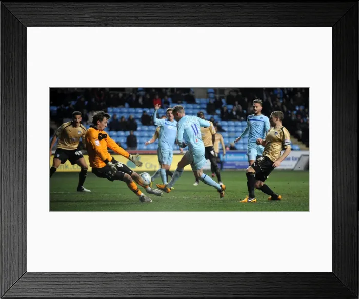 Framed Print : Dramatic Save by Sam Walker: Gary McSheffrey's Shot Thwarted at Ricoh Arena Framed Print : Dramatic Save by Sam Walker: Gary McSheffrey's Shot Thwarted at Ricoh Arena