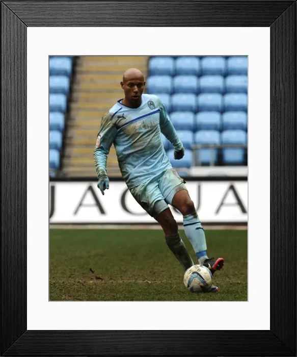 Framed Print : Jordan Stewart in Action: Coventry City vs Hartlepool United, Npower League One at Ricoh Arena