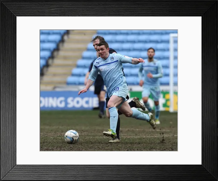 Framed Print : Intense Rivalry: John Fleck vs. Ritchie Humphries Battle in Coventry City vs. Hartlepool United Npower League One Match Framed Print : Intense Rivalry: John Fleck vs. Ritchie Humphries Battle in Coventry City vs. Hartlepool United Npower League One Match