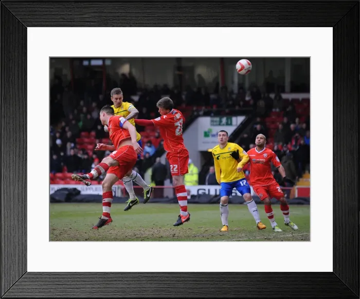 Framed Print : Carl Baker's Thrilling Header for Coventry City against Walsall in Npower League One Framed Print : Carl Baker's Thrilling Header for Coventry City against Walsall in Npower League One