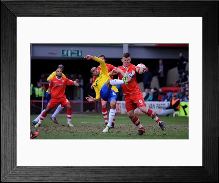 Framed Print : Tight Call: Wilson's Dramatic Goal Attempt vs. Walsall in Coventry City's Football League One Battle Framed Print : Tight Call: Wilson's Dramatic Goal Attempt vs. Walsall in Coventry City's Football League One Battle