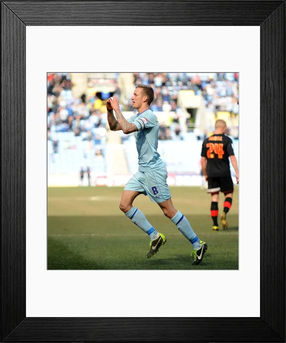 Framed Print : Carl Baker's Penalty Goal: Opening the Score for Coventry City against Brentford (Football League One, Ricoh Arena, 06-04-2013) Framed Print : Carl Baker's Penalty Goal: Opening the Score for Coventry City against Brentford (Football League One, Ricoh Arena, 06-04-2013)