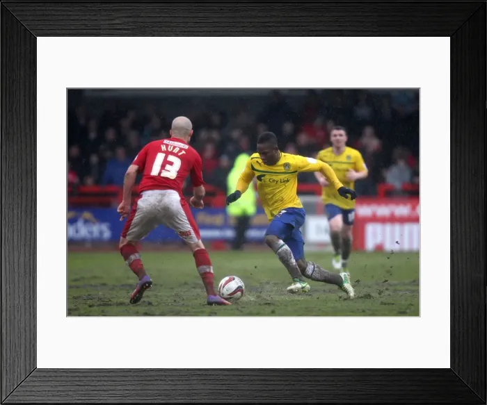 Framed Print : Franck Moussa Charges Past David Hunt: Coventry City vs. Crawley Town in Npower League One (April 13, 2013) Framed Print : Franck Moussa Charges Past David Hunt: Coventry City vs. Crawley Town in Npower League One (April 13, 2013)