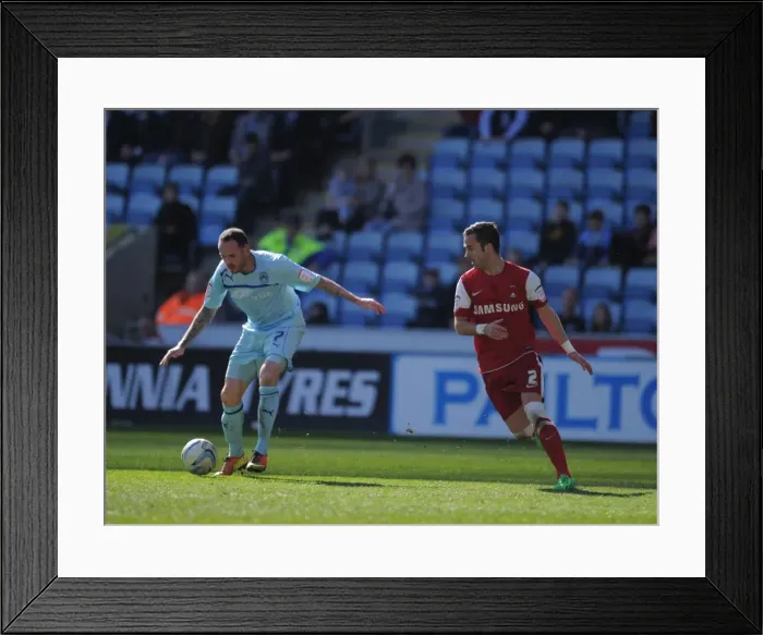 Framed Print : Intense Rivalry: Bell vs McSweeney at Ricoh Arena (Npower League One) Framed Print : Intense Rivalry: Bell vs McSweeney at Ricoh Arena (Npower League One)