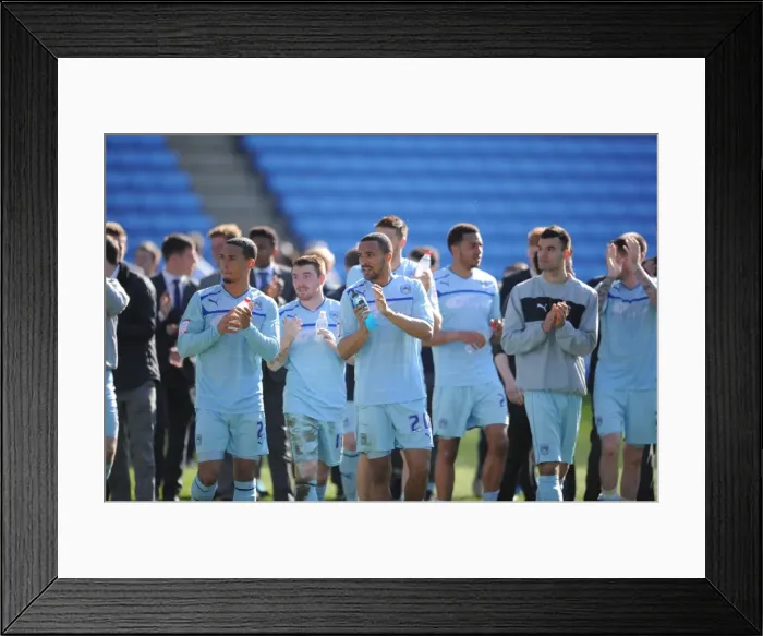 Framed Print : Unified Pride: Coventry City Football Club Fans and Players Celebrate at Ricoh Arena vs Leyton Orient (April 2013) Framed Print : Unified Pride: Coventry City Football Club Fans and Players Celebrate at Ricoh Arena vs Leyton Orient (April 2013)
