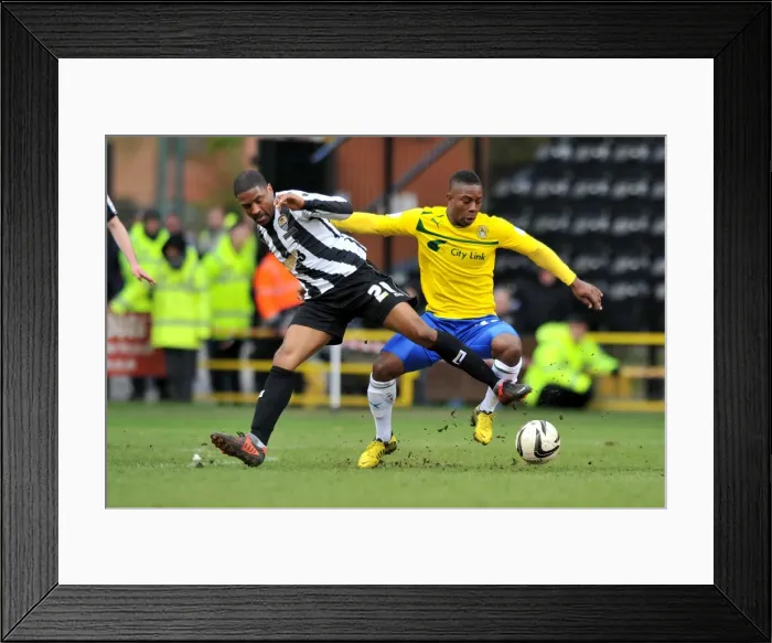 Framed Print : Battle for the Ball: Moussa vs. Thompson - Coventry City vs. Notts County Rivalry Framed Print : Battle for the Ball: Moussa vs. Thompson - Coventry City vs. Notts County Rivalry