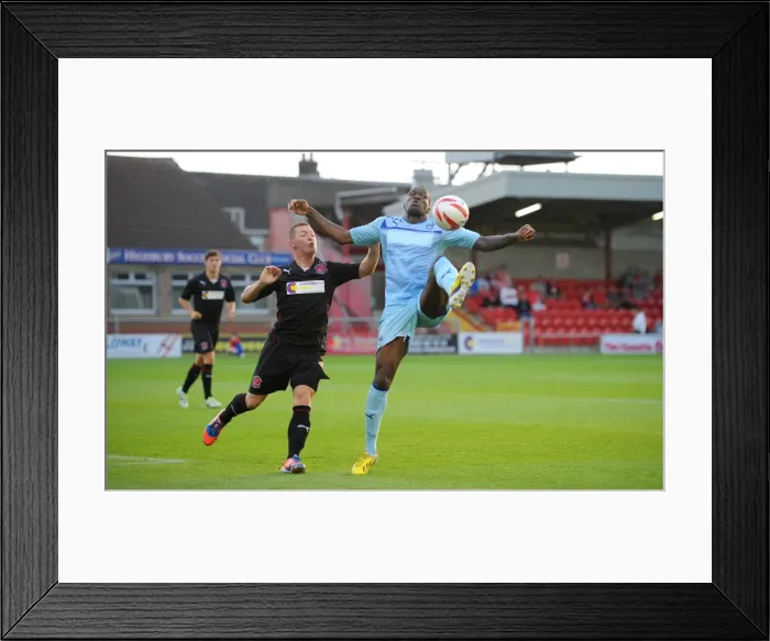 Framed Print : Pre-Season Friendly - Fleetwood Town v Coventry City - Highbury Stadium