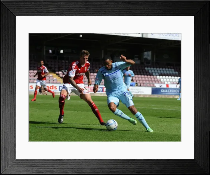 Framed Print : Callum Wilson Outmaneuvers Aden Flint: Coventry City's Thrilling Moment vs. Bristol City (Sky Bet League One, August 11, 2013) Framed Print : Callum Wilson Outmaneuvers Aden Flint: Coventry City's Thrilling Moment vs. Bristol City (Sky Bet League One, August 11, 2013)