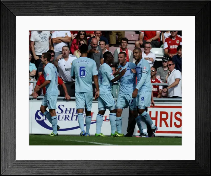 Framed Print : Billy Daniels Scores the Thrilling Winning Goal for Coventry City vs. Bristol City (Sky Bet League One, August 11, 2013) Framed Print : Billy Daniels Scores the Thrilling Winning Goal for Coventry City vs. Bristol City (Sky Bet League One, August 11, 2013)