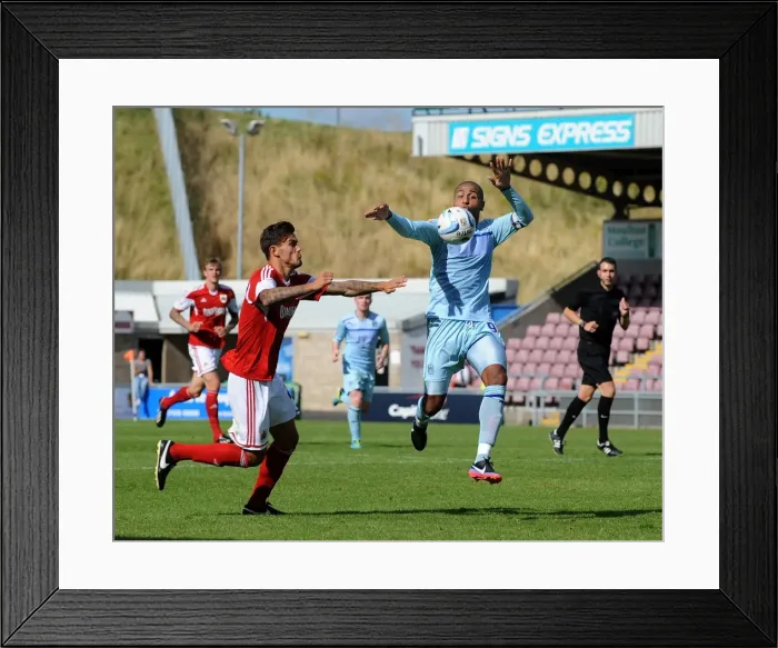 Framed Print : Leon Clarke in Control: Coventry City vs. Bristol City, Sky Bet League One (August 11, 2013) Framed Print : Leon Clarke in Control: Coventry City vs. Bristol City, Sky Bet League One (August 11, 2013)