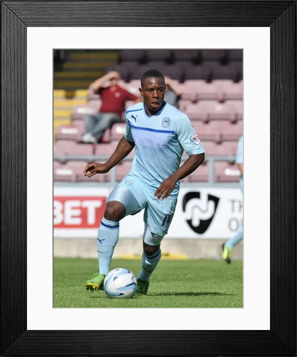 Framed Print : Franck Moussa Scores for Coventry City Against Bristol City in Sky Bet League One at Sixfields Stadium (August 11, 2013) Framed Print : Franck Moussa Scores for Coventry City Against Bristol City in Sky Bet League One at Sixfields Stadium (August 11, 2013)