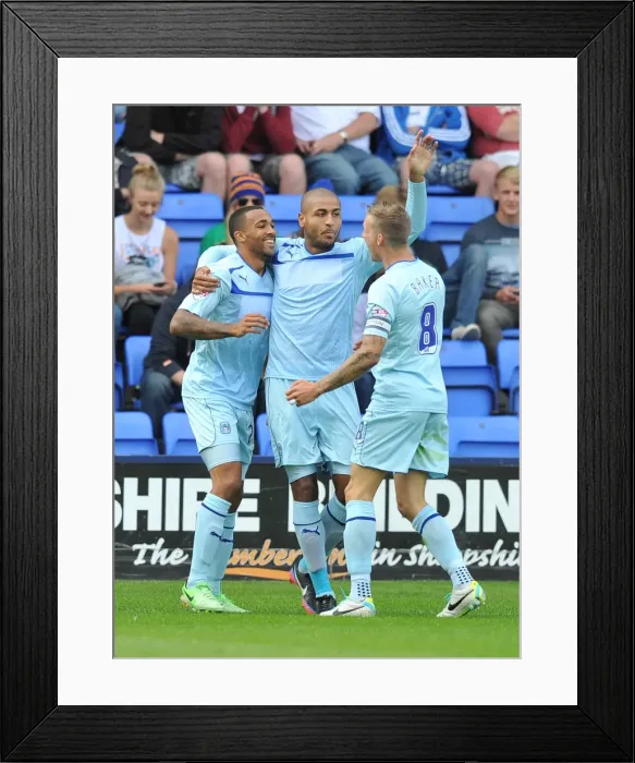 Framed Print : Coventry City's Callum Wilson Scores First Goal in Sky Bet Football League One Win Against Shrewsbury Town Framed Print : Coventry City's Callum Wilson Scores First Goal in Sky Bet Football League One Win Against Shrewsbury Town