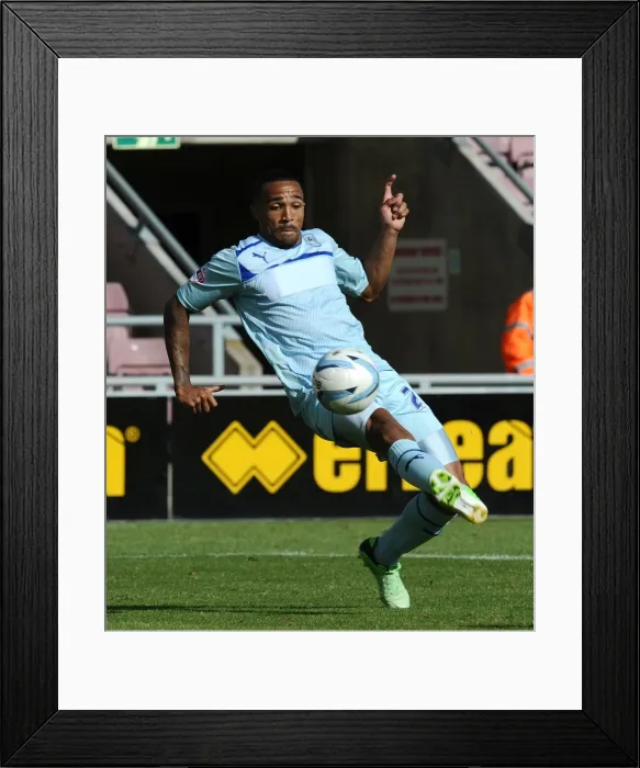 Framed Print : Callum Wilson: In Action for Coventry City vs Colchester United (Sky Bet Football League One, September 8, 2013) Framed Print : Callum Wilson: In Action for Coventry City vs Colchester United (Sky Bet Football League One, September 8, 2013)
