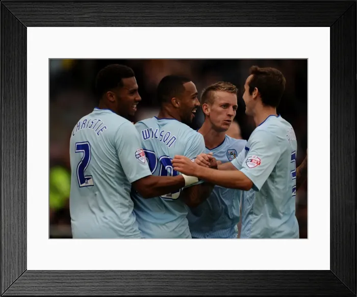 Framed Print : Callum Wilson Scores First Goal for Coventry City Against Colchester United (Sky Bet Football League One, 2013) Framed Print : Callum Wilson Scores First Goal for Coventry City Against Colchester United (Sky Bet Football League One, 2013)
