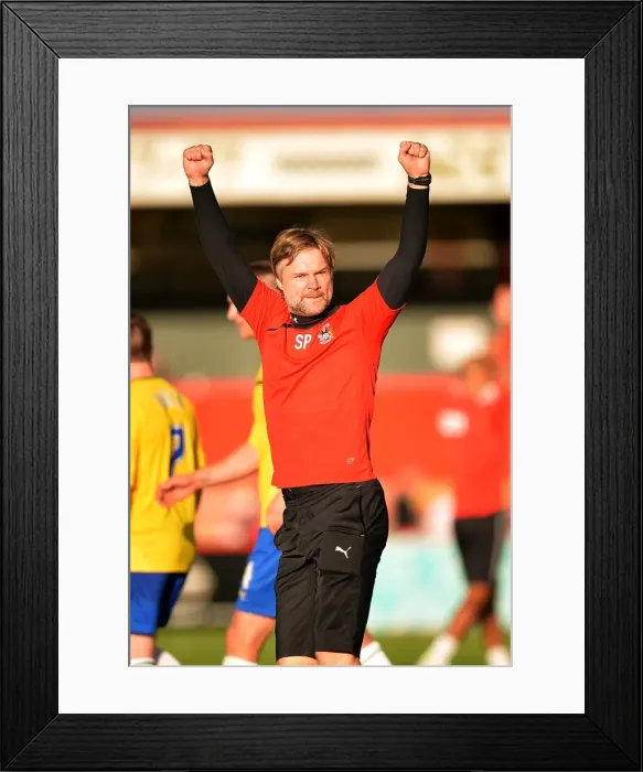 Framed Print : Steven Pressley and Coventry City Celebrate Sky Bet League One Victory at Lamex Stadium Framed Print : Steven Pressley and Coventry City Celebrate Sky Bet League One Victory at Lamex Stadium