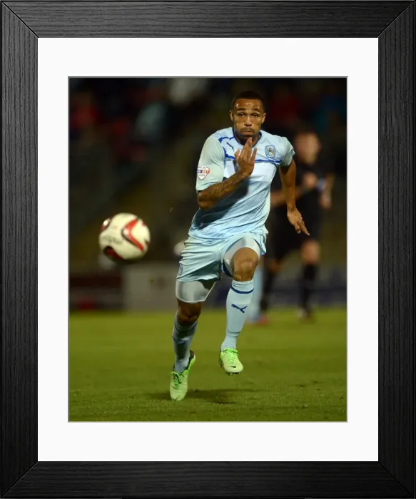 Framed Print : Johnstones Paint Trophy: Callum Wilson's Determined Performance - Coventry City vs. Leyton Orient (October 8, 2013) Framed Print : Johnstones Paint Trophy: Callum Wilson's Determined Performance - Coventry City vs. Leyton Orient (October 8, 2013)