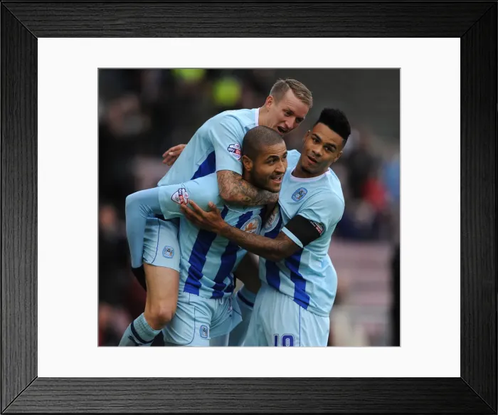 Framed Print : Leon Clarke Scores the Opener: Coventry City vs. Sheffield United (Sky Bet League One) Framed Print : Leon Clarke Scores the Opener: Coventry City vs. Sheffield United (Sky Bet League One)