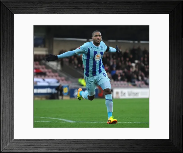Framed Print : Leon Clarke's Double: Coventry City 2- Sheffield United (Sky Bet League One) Framed Print : Leon Clarke's Double: Coventry City 2- Sheffield United (Sky Bet League One)