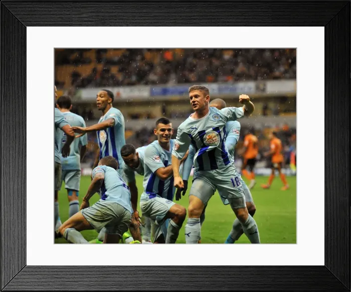 Framed Print : Dramatic Equalizer: Aaron Phillips Scores for Coventry City Against Wolverhampton Wanderers in Sky Bet League 1 Framed Print : Dramatic Equalizer: Aaron Phillips Scores for Coventry City Against Wolverhampton Wanderers in Sky Bet League 1