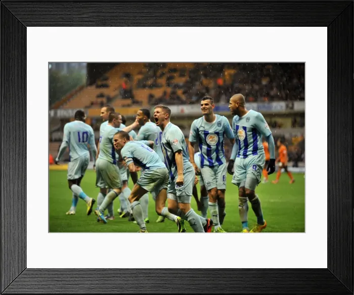 Framed Print : Dramatic Equalizer: Coventry City's Aaron Phillips at Molineux (Sky Bet League One: Wolves vs Coventry City) Framed Print : Dramatic Equalizer: Coventry City's Aaron Phillips at Molineux (Sky Bet League One: Wolves vs Coventry City)