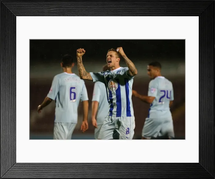 Framed Print : Carl Baker Scores the Opener: Coventry City's Thrilling Start Against Leyton Orient in Sky Bet League One (October 22, 2013)