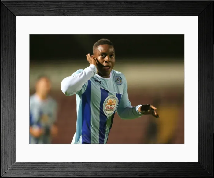 Framed Print : Franck Moussa's Thrilling Goal Celebration vs. Leyton Orient (Sky Bet League One, October 22, 2013) Framed Print : Franck Moussa's Thrilling Goal Celebration vs. Leyton Orient (Sky Bet League One, October 22, 2013)