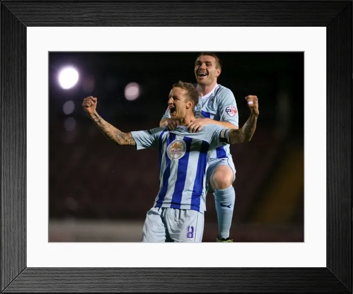 Framed Print : Carl Baker Scores the Opener: Coventry City Takes Early Lead in Sky Bet League One Clash vs. Leyton Orient (October 22, 2013) Framed Print : Carl Baker Scores the Opener: Coventry City Takes Early Lead in Sky Bet League One Clash vs. Leyton Orient (October 22, 2013)