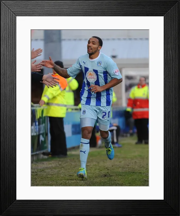 Framed Print : Coventry City's Callum Wilson: Hat-Trick Hero in Sky Bet League One Victory over Notts County (November 2, 2013) Framed Print : Coventry City's Callum Wilson: Hat-Trick Hero in Sky Bet League One Victory over Notts County (November 2, 2013)