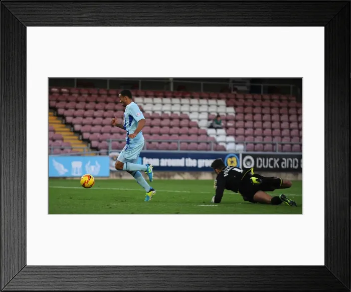 Framed Print : Callum Wilson's Hat-Trick: Coventry's Triumph Over Notts County in Sky Bet League One (02-11-2013, Sixfields) Framed Print : Callum Wilson's Hat-Trick: Coventry's Triumph Over Notts County in Sky Bet League One (02-11-2013, Sixfields)