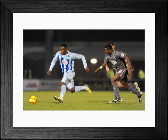 Framed Print : Franck Moussa Evas Kieran Agard: A Moment of Skill in Coventry City vs Rotherham United (Sky Bet League One, 2013) Framed Print : Franck Moussa Evas Kieran Agard: A Moment of Skill in Coventry City vs Rotherham United (Sky Bet League One, 2013)