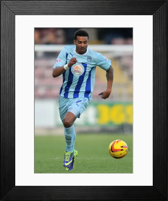 Framed Print : Cyrus Christie in Action: Coventry City vs Tranmere Rovers, Sky Bet League One (November 23, 2013) Framed Print : Cyrus Christie in Action: Coventry City vs Tranmere Rovers, Sky Bet League One (November 23, 2013)