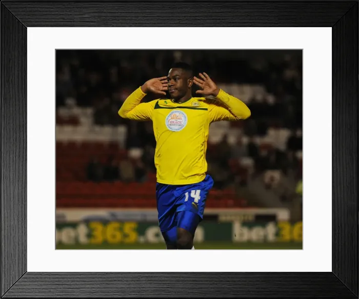 Framed Print : Coventry City's Franck Moussa Scores FA Cup Upset at Barnsley: Oakwell Stadium Goal Celebration (Round 3, 2014) Framed Print : Coventry City's Franck Moussa Scores FA Cup Upset at Barnsley: Oakwell Stadium Goal Celebration (Round 3, 2014)
